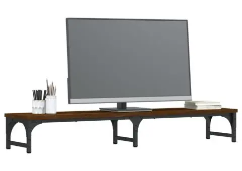 Suport pentru monitor stejar maro 105x23x15,5 cm lemn compozit - 3/5