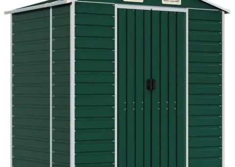 Șopron de grădină, verde, 191x130x198 cm, oțel galvanizat - 2/5