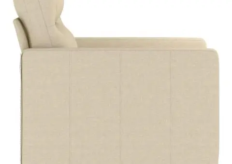 Fotoliu canapea, crem, 60 cm, material textil - 4/5