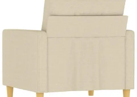 Fotoliu canapea, crem, 60 cm, material textil - 5/5