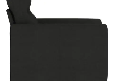 Fotoliu canapea, negru, 60 cm, material textil - 4/5