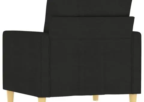 Fotoliu canapea, negru, 60 cm, material textil - 5/5