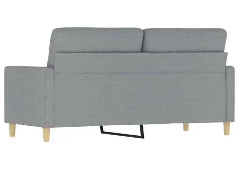 Canapea cu 2 locuri, gri deschis, 140 cm, material textil - 5/5