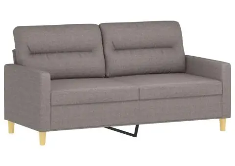 Canapea cu 2 locuri, gri taupe, 140 cm, material textil - 2/5
