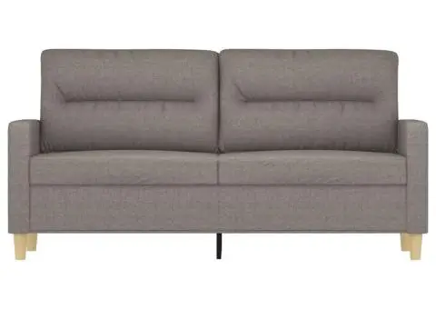 Canapea cu 2 locuri, gri taupe, 140 cm, material textil - 3/5