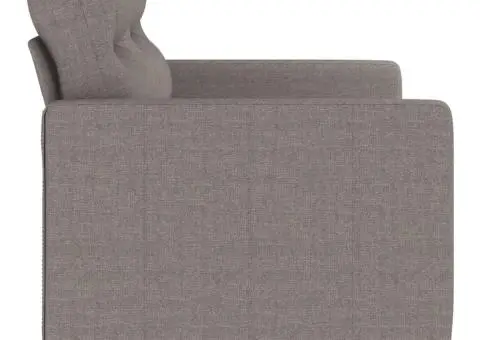 Canapea cu 2 locuri, gri taupe, 140 cm, material textil - 4/5