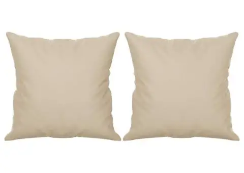 Canapea cu 2 locuri, cu perne, crem, 140 cm, microfibră - 5/5