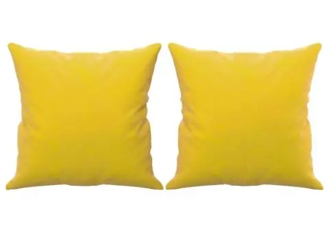 Canapea cu 3 locuri cu pernuțe, galben, 180 cm, catifea - 5/5