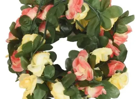 Ghirlande flori de Crăciun, 6 buc., roșu apus de soare, 250 cm - 2/5