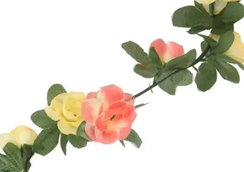 Ghirlande flori de Crăciun, 6 buc., roșu apus de soare, 250 cm - 5/5