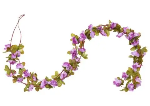 Ghirlande de flori de Crăciun, 6 buc., violet deschis, 250 cm - 4/5