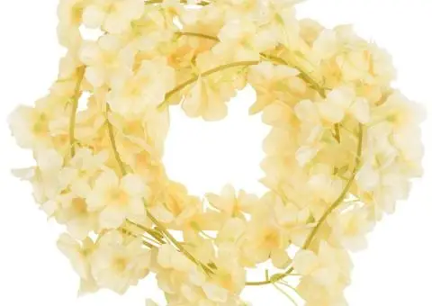 Ghirlande de flori de Crăciun, 6 buc., șampanie, 180 cm - 2/5