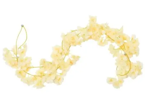 Ghirlande de flori de Crăciun, 6 buc., șampanie, 180 cm - 3/5
