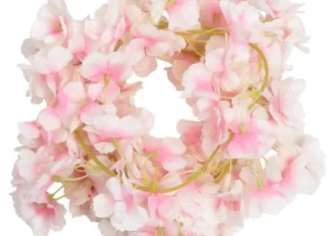 Ghirlande de flori de Crăciun, 6 buc., roz deschis, 180 cm - 2/5