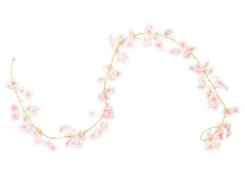 Ghirlande de flori de Crăciun, 6 buc., roz deschis, 180 cm - 3/5