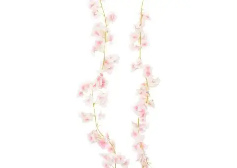 Ghirlande de flori de Crăciun, 6 buc., roz deschis, 180 cm - 4/5