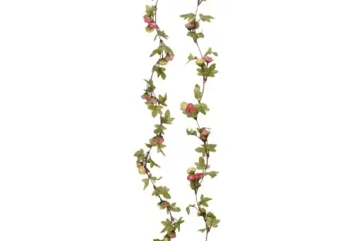 Ghirlande de flori de Crăciun, 6 buc., roz, 215 cm - 4/5