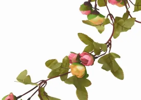 Ghirlande de flori de Crăciun, 6 buc., roz, 215 cm - 5/5