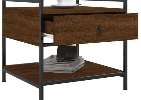 Măsuță de cafea, stejar maro, 50x50x50 cm, lemn prelucrat - 4/5