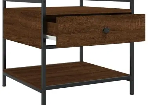 Măsuță de cafea, stejar maro, 50x50x50 cm, lemn prelucrat - 5/5