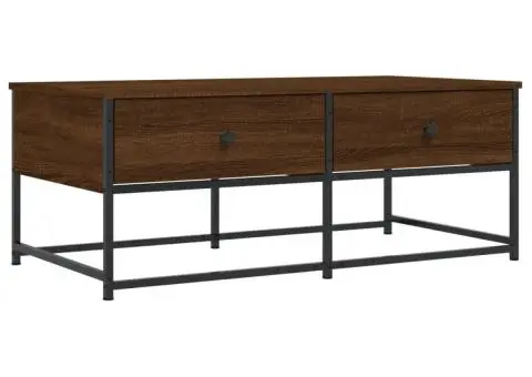 Măsuță de cafea, stejar maro, 100x51x40 cm, lemn prelucrat - 2/5