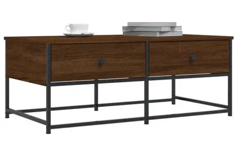 Măsuță de cafea, stejar maro, 100x51x40 cm, lemn prelucrat - 3/5