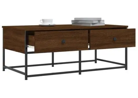 Măsuță de cafea, stejar maro, 100x51x40 cm, lemn prelucrat - 4/5