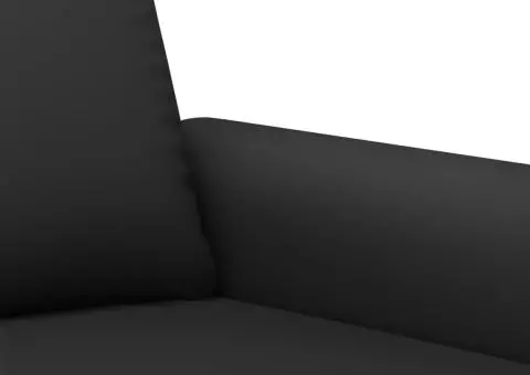 Set de canapele cu perne, 2 piese, negru, catifea - 5/5