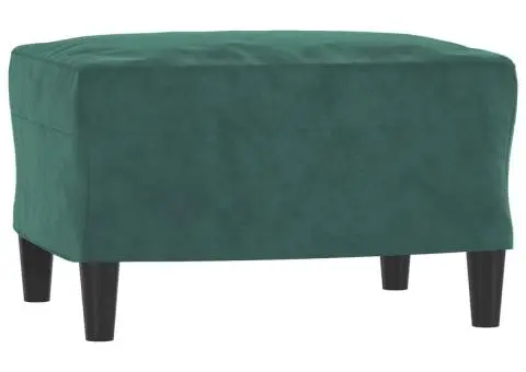 Set de canapele cu perne, 3 piese, verde închis, catifea - 5/5