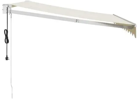 Copertină retractabilă automată, crem, 3x2,5 m - 4/5