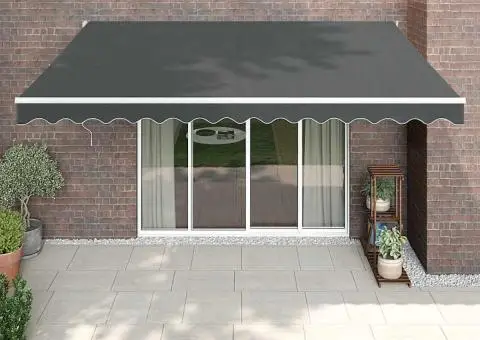 Copertină retractabilă automată, antracit, 4x3 m - 1/5