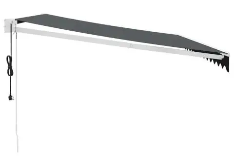 Copertină retractabilă automată, antracit, 4x3 m - 4/5