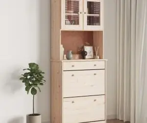 vidaXL Dulap înalt ALTA, 77x35x188 cm, lemn masiv de pin