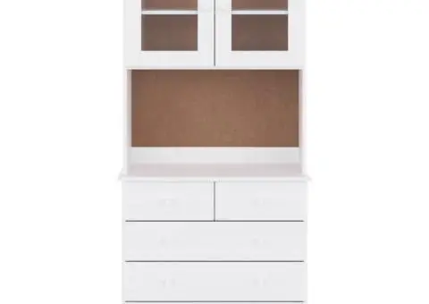 Dulap înalt ALTA, alb, 77x35x165 cm, lemn masiv de pin - 3/5