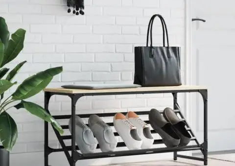 Suport de pantofi, stejar sonoma, 90x30x45 cm, lemn prelucrat - 1/5