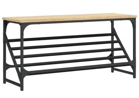 Suport de pantofi, stejar sonoma, 90x30x45 cm, lemn prelucrat - 2/5