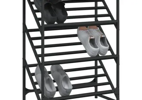 Pantofar, stejar fumuriu, 60x30x85 cm, lemn prelucrat - 3/5