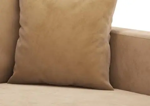 Set de canapele cu perne, 2 piese, maro, catifea - 5/5