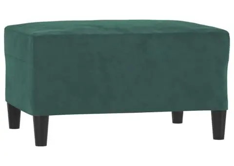 Set de canapele cu perne, 3 piese, verde închis, catifea - 5/5