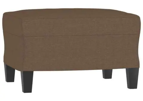 Set de canapele cu perne, 3 piese, maro, textil - 5/5