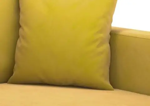 Set de canapele cu perne, 2 piese, galben, catifea - 5/5