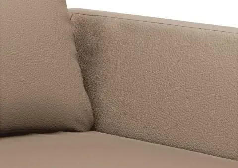 Set de canapele cu perne, 2 piese, cappuccino, piele ecologică - 5/5