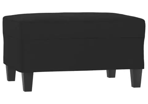 Set de canapele cu perne, 3 piese, negru, microfibră - 5/5