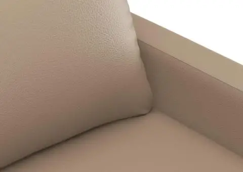 Set de canapele cu perne, 2 piese, cappuccino, piele ecologică - 5/5