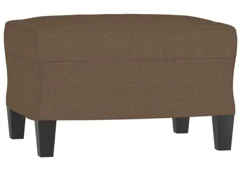 Set de canapele cu perne, 3 piese, maro, textil - 5/5