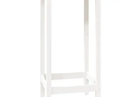 Masă de bar, alb, 50x50x110 cm, lemn masiv de pin - 2/5