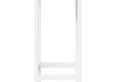 Masă de bar, alb, 50x50x110 cm, lemn masiv de pin - 5/5