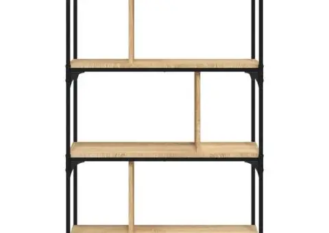 Bibliotecă cu 4 niveluri, stejar sonoma, 76x32x123 cm, lemn - 4/5