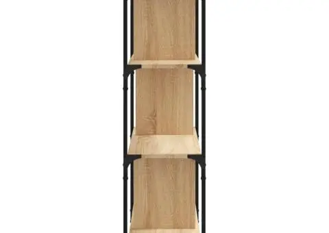 Bibliotecă cu 4 niveluri, stejar sonoma, 76x32x123 cm, lemn - 5/5