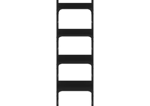 Bibliotecă, negru, 50x33x188,5 cm, lemn prelucrat - 4/5